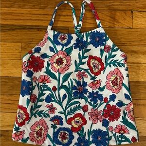 Vineyard Vines Kids Floral Swim Top - Red, Blue, Green